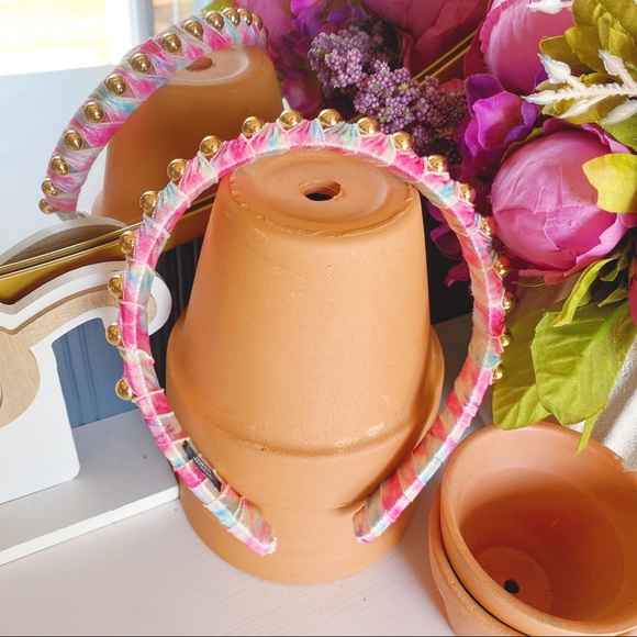 Anthropologie Super Smalls Embellished Headbands Set Mommy & Me Pink Gem Floral - Picture 10 of 16